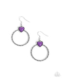 Paparazzi Heart Holiday - Purple Earring