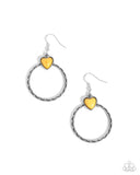 Paparazzi Heart Holiday - Yellow Earring