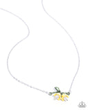 Paparazzi Tulip Drops - Yellow Necklace