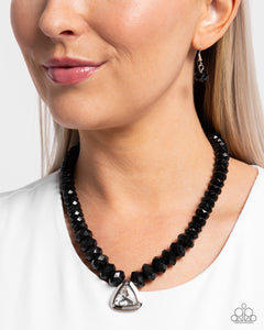 Paparazzi Trailblazing Triangle - Black Necklace