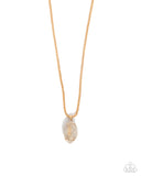 Paparazzi End Zone Elegance - Gold Necklace