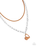 Paparazzi Love Comes and Goes... - Orange Necklace