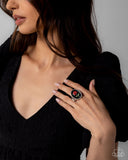 Paparazzi Delicate Dowry - Black Ring