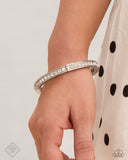 Paparazzi Dashing Declaration - White Bracelet