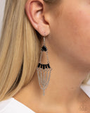 Paparazzi Fringe Fantasy - Black Earring
