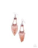 Paparazzi Fringe Fantasy - Copper Earring