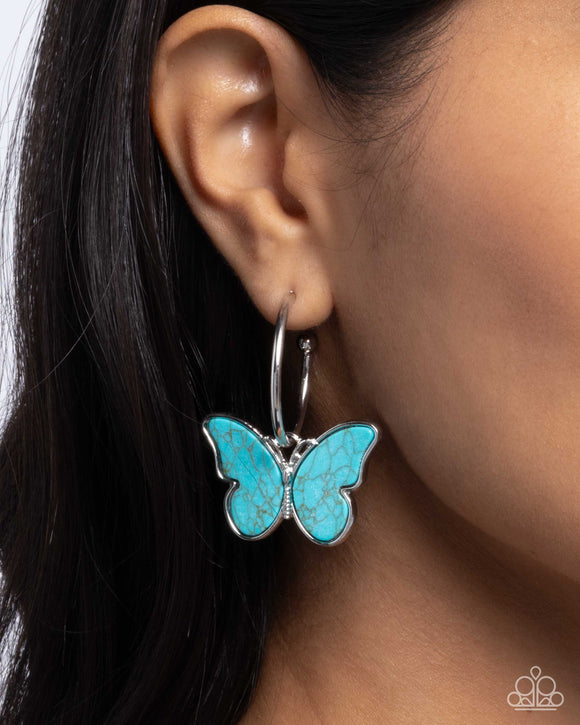 Paparazzi Melodic Mariposa - Blue Earring