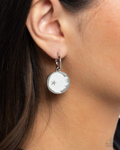 Paparazzi South Star - White Earring