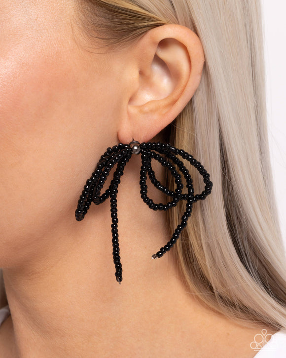 Paparazzi Sophisticated Sprinkle - Black Earring