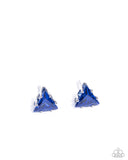 Paparazzi Triangular Twinkle - Blue Earring