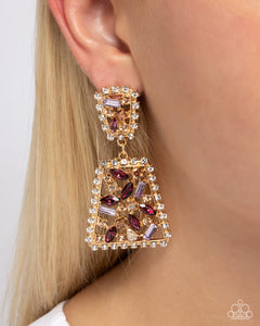 Paparazzi Glistening Gala - Purple Earring