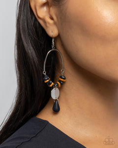 Paparazzi Suspended Santa Fe - Black Earring