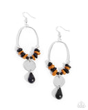 Paparazzi Suspended Santa Fe - Black Earring