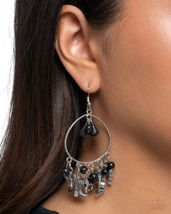 Paparazzi Western Whisper - Black Earrings