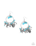 Paparazzi Western Whisper - Blue Earring