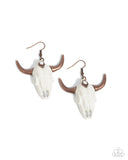 Paparazzi Southwestern Skull - Copper Earring