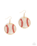 Paparazzi Homerun Haute - Gold Earring