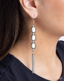 Paparazzi Fringe Fuel - White Earring