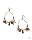 Paparazzi Feathered Fringe - Brass Earring