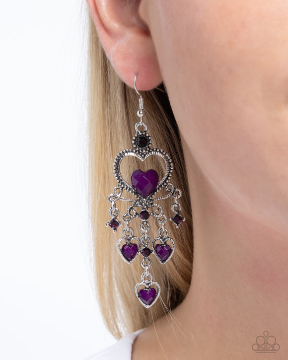 Paparazzi Compassionate Chandelier - Purple Earring