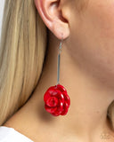 Paparazzi Saccharine Sprig - Red Earring