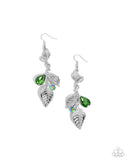 Paparazzi Descending Dazzle - Green Earring