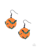 Paparazzi Vampire Bats - Orange Earring