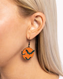 Paparazzi Vampire Bats - Orange Earring