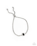 Paparazzi Draped in Dazzle - Black Bracelet