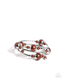 Paparazzi Palatial Pearls - Brown Bracelet