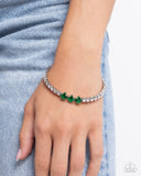 Paparazzi Pointed Production - Green Bracelet