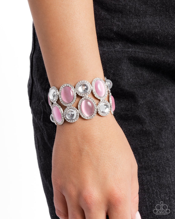 Paparazzi Affixed Appeal - Pink Bracelet