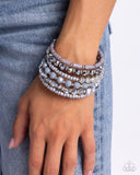Paparazzi Stacked Surprise - Silver Bracelet