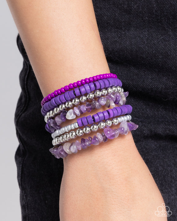 Paparazzi Plentiful Pizzazz - Purple Bracelet