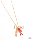 Paparazzi Marine Magic - Red Necklace