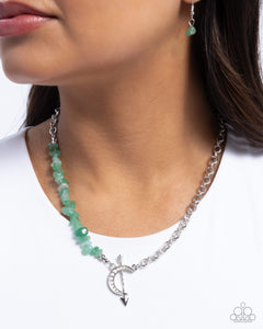 Paparazzi Chiseled Confidence - Green Necklace