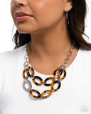 Paparazzi Patterned Presto - Brown Necklace