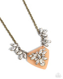 Paparazzi Scintillating Shield - Brass Necklace