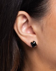 Paparazzi Squared Soprano - Black Earring