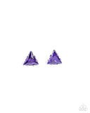 Paparazzi Triangular Twinkle - Purple Earring