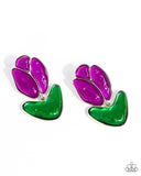 Paparazzi Tulip Triumph - Purple Earring