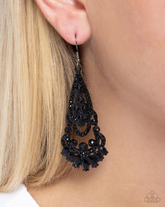 Paparazzi Opera Stage - Black Earring