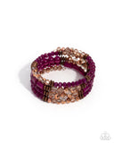 Paparazzi Defaced Dance - Purple Bracelet