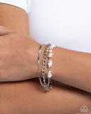 Paparazzi Gracious Host - White Bracelet