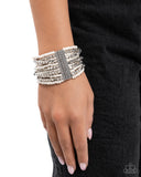 Paparazzi Spirited Stack - White Bracelet