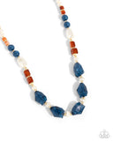 Paparazzi Crackling Chic - Blue Necklace