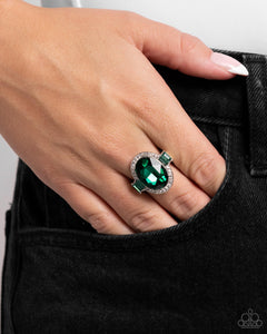 Paparazzi Stubborn Shimmer - Green Ring