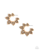 Paparazzi Tangled Tapestry - Gold Earring