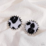 Paparazzi Cowhide Couture - Black Earring