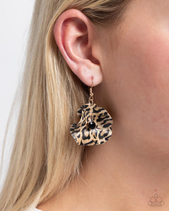 Paparazzi Legendary Leopard - Black Earring